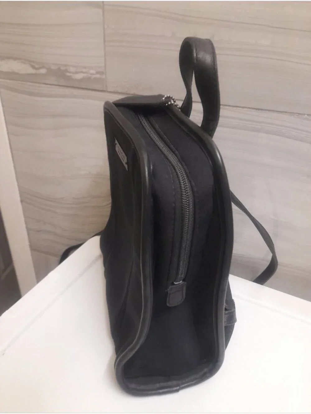 Coach Vintage Backpack Handbag Y2K Neoprene Leather Trim Zip Bag 6215
